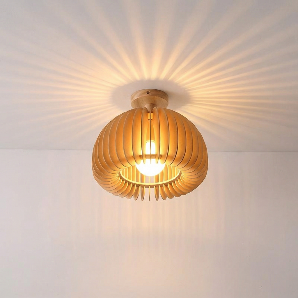 Akira Retro Wooden Pendant Light 0