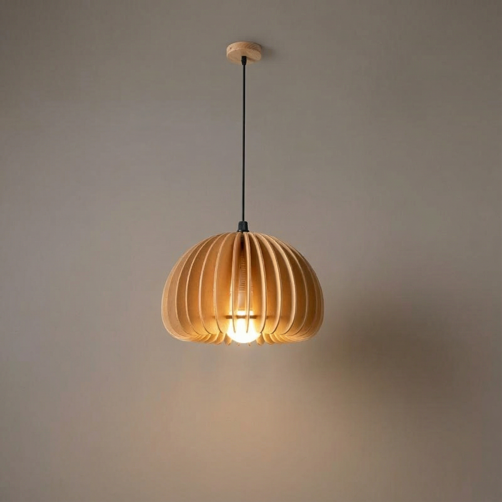 Akira Retro Wooden Pendant Light 1