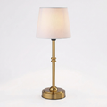 Brass Table Lamp with Soft Fabric Shade 0