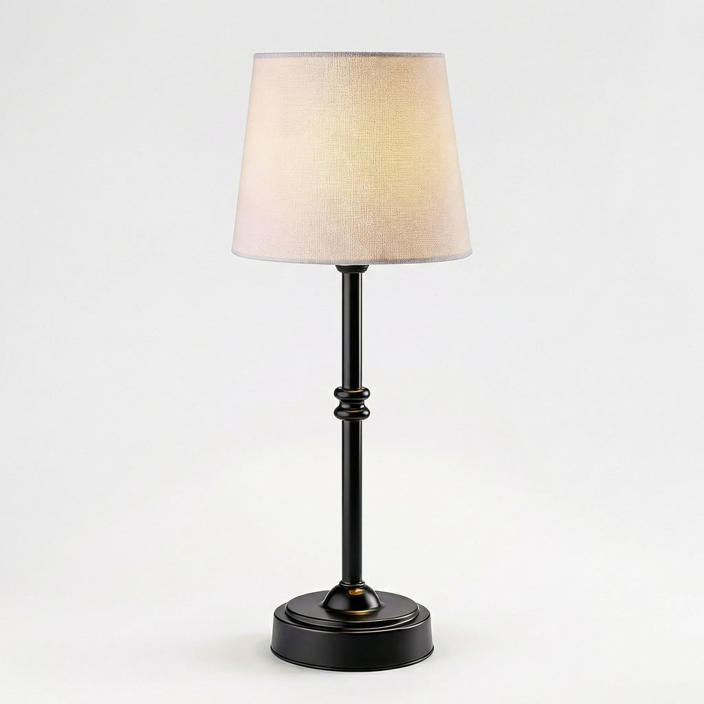 Brass Table Lamp with Soft Fabric Shade 4