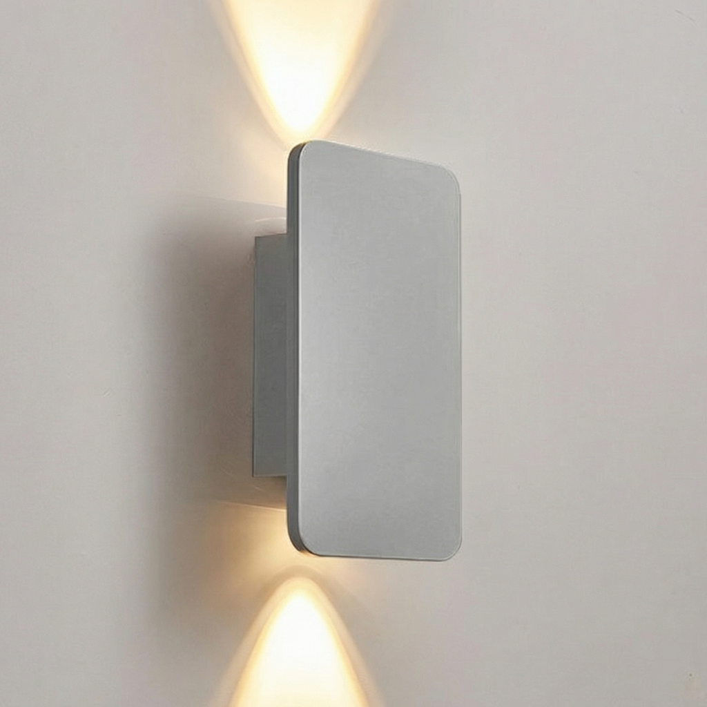 Brushed Aluminum Up Down Wall Lamp 2