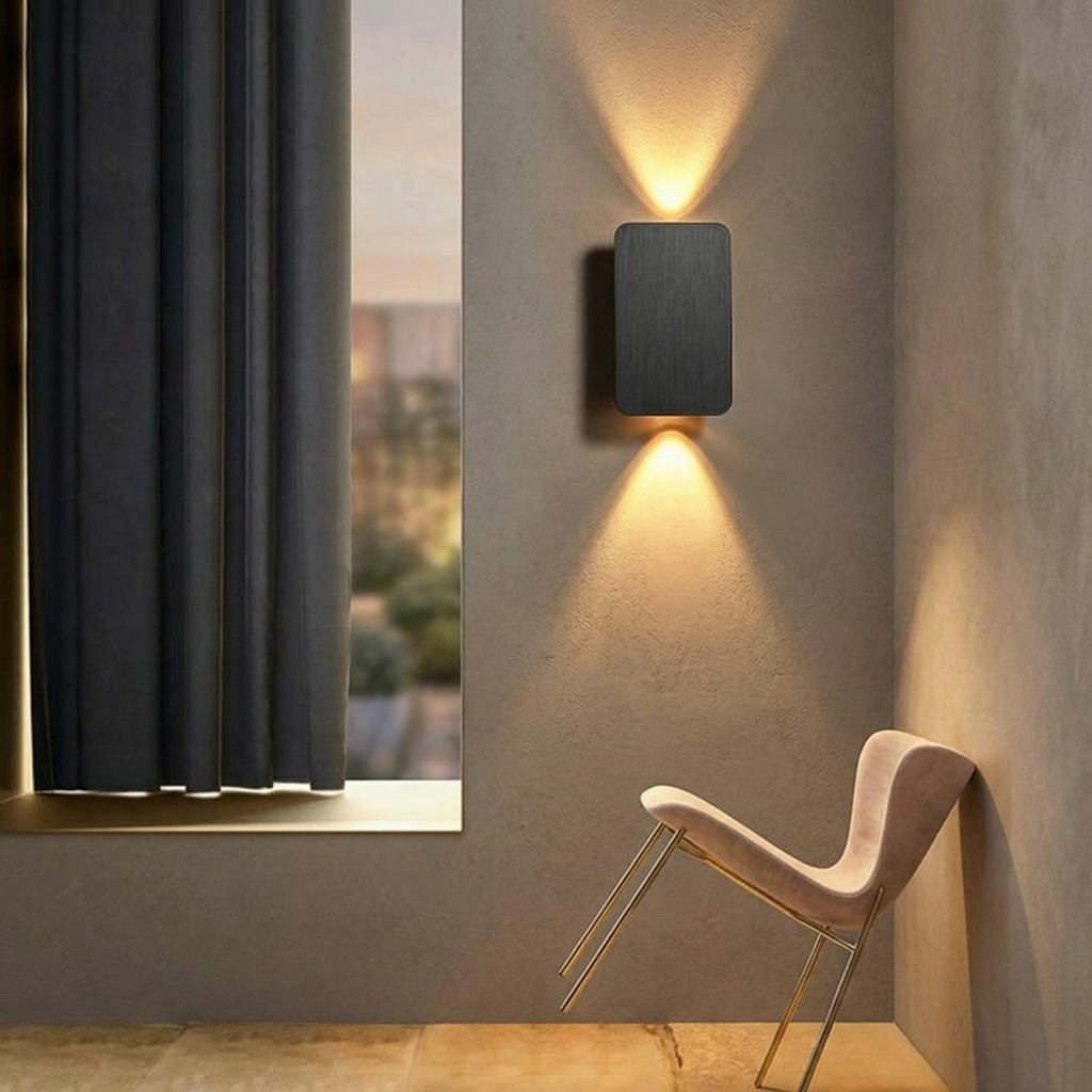 Brushed Aluminum Up Down Wall Lamp 5