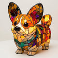 Colorful Mosaic Dachshund Dog Lamp 0
