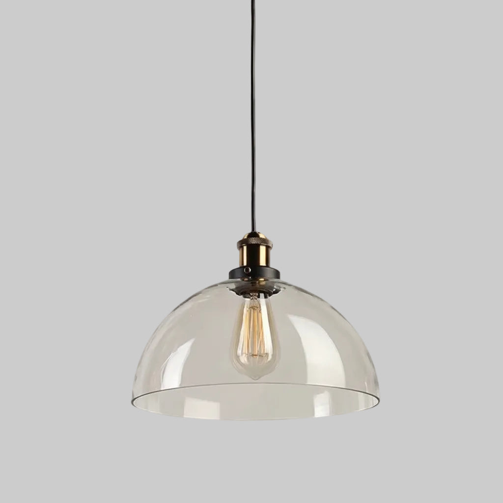 Industrial Dome Glass Pendant Light 0