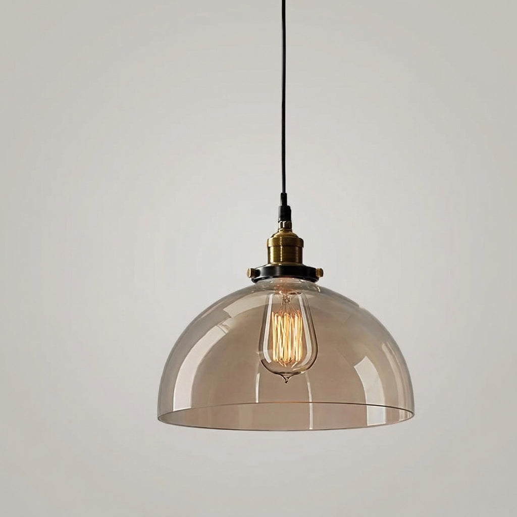 Industrial Dome Glass Pendant Light 1