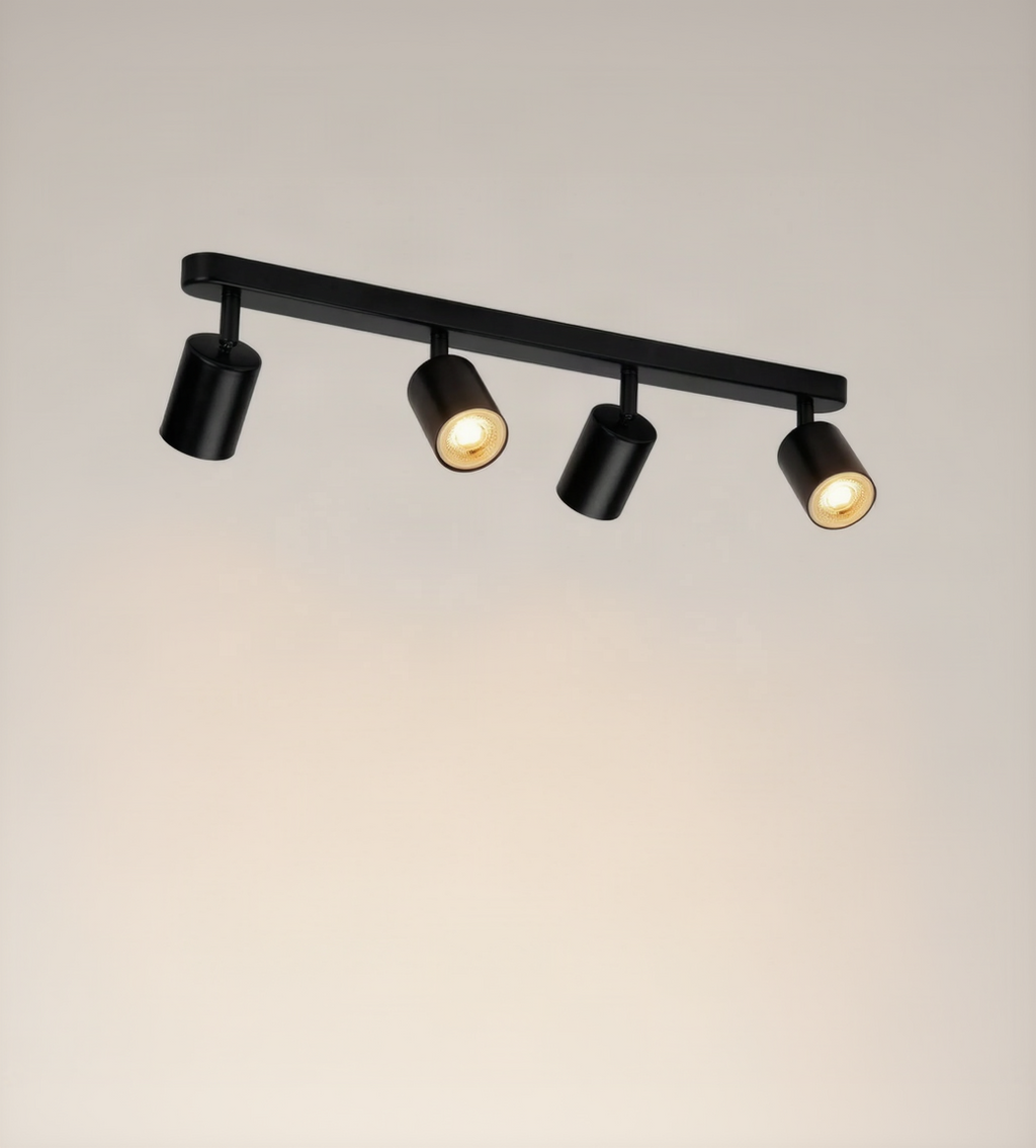Modern 4 Light Ceiling Spotlight Bar 0