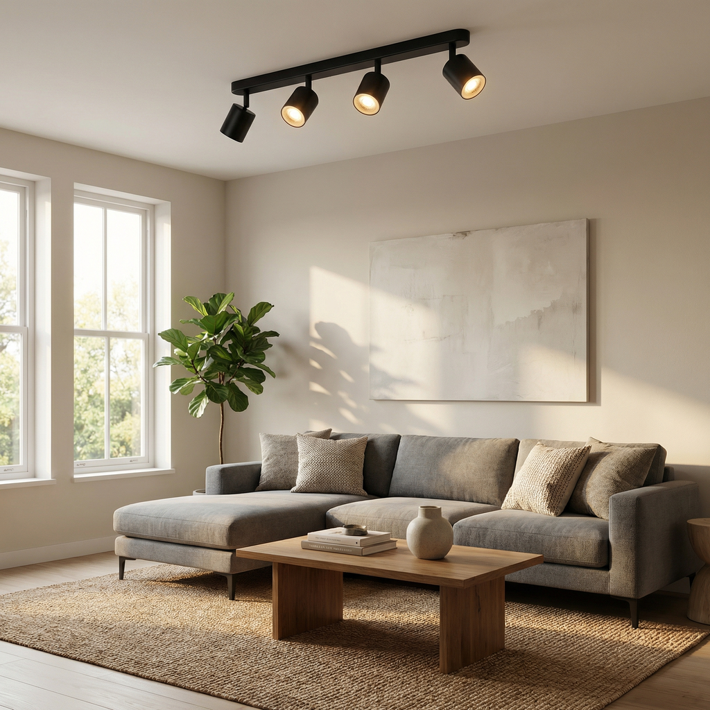 Modern 4 Light Ceiling Spotlight Bar 2