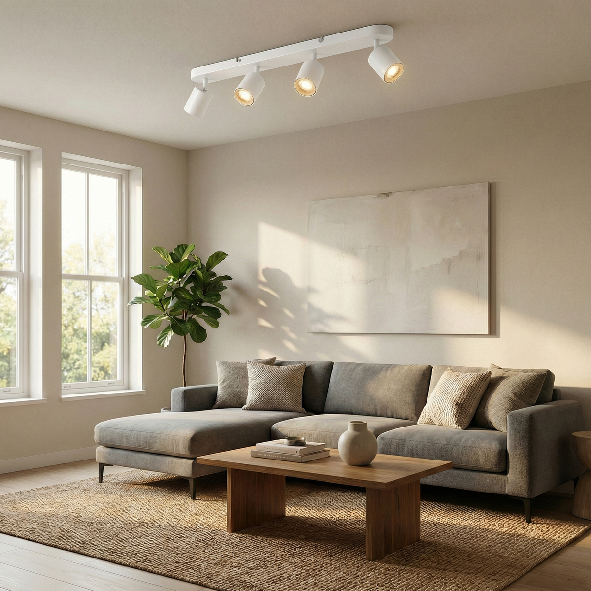 Modern 4 Light Ceiling Spotlight Bar 3