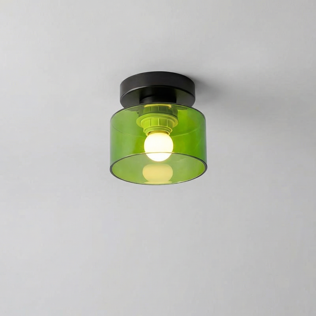 Modern Amber Glass Ceiling Light 3