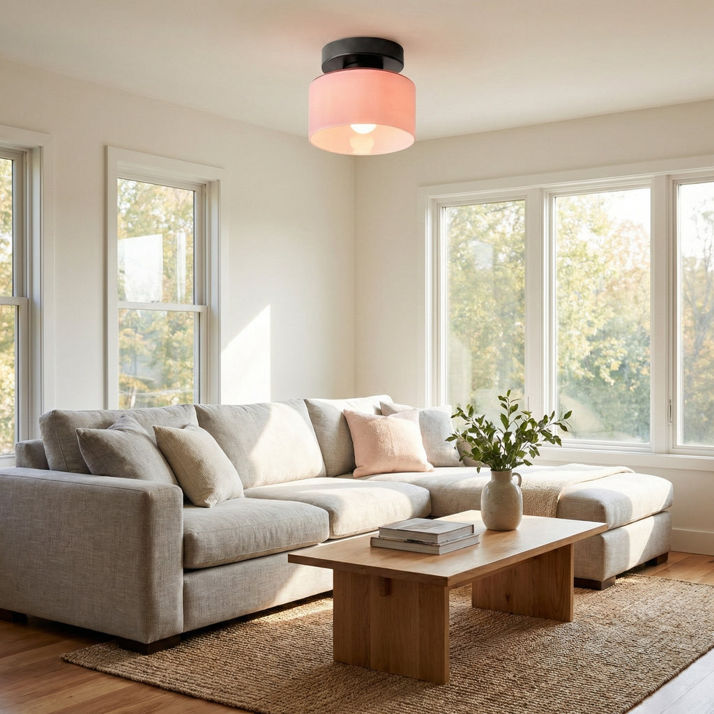 Modern Amber Glass Ceiling Light 7
