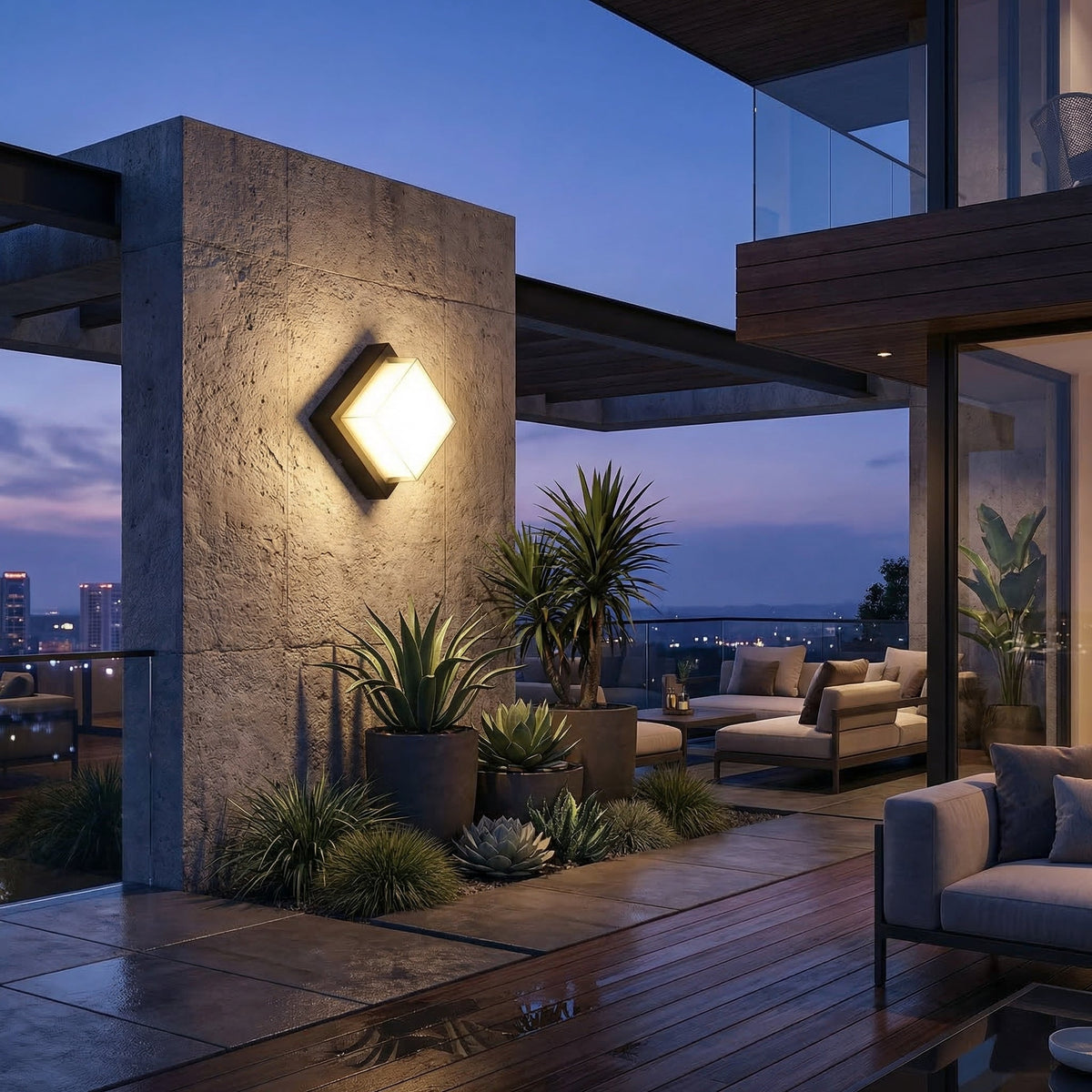 Modern Circular Outdoor Wall Light 1