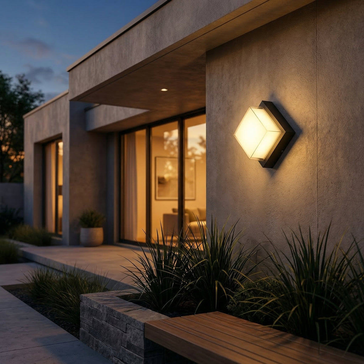 Modern Circular Outdoor Wall Light 2
