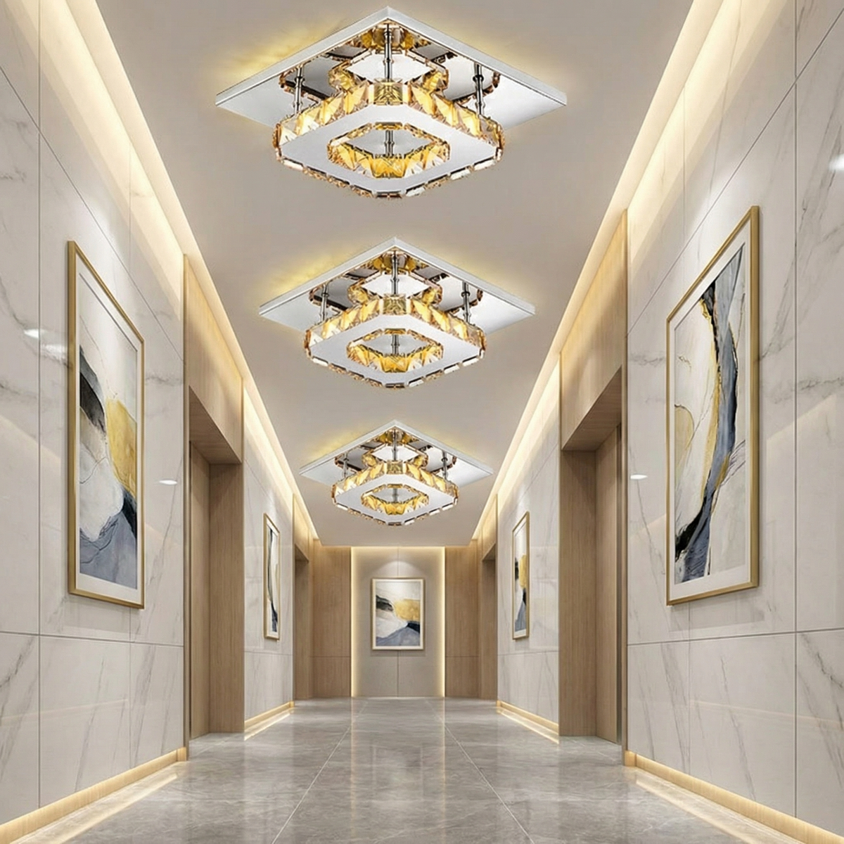 Modern LED Crystal Ceiling Light 1