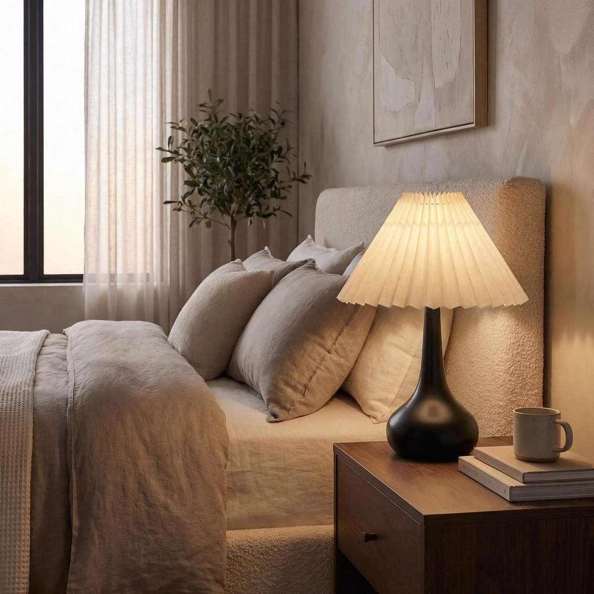 Modern Pleated Shade Table Lamp 3