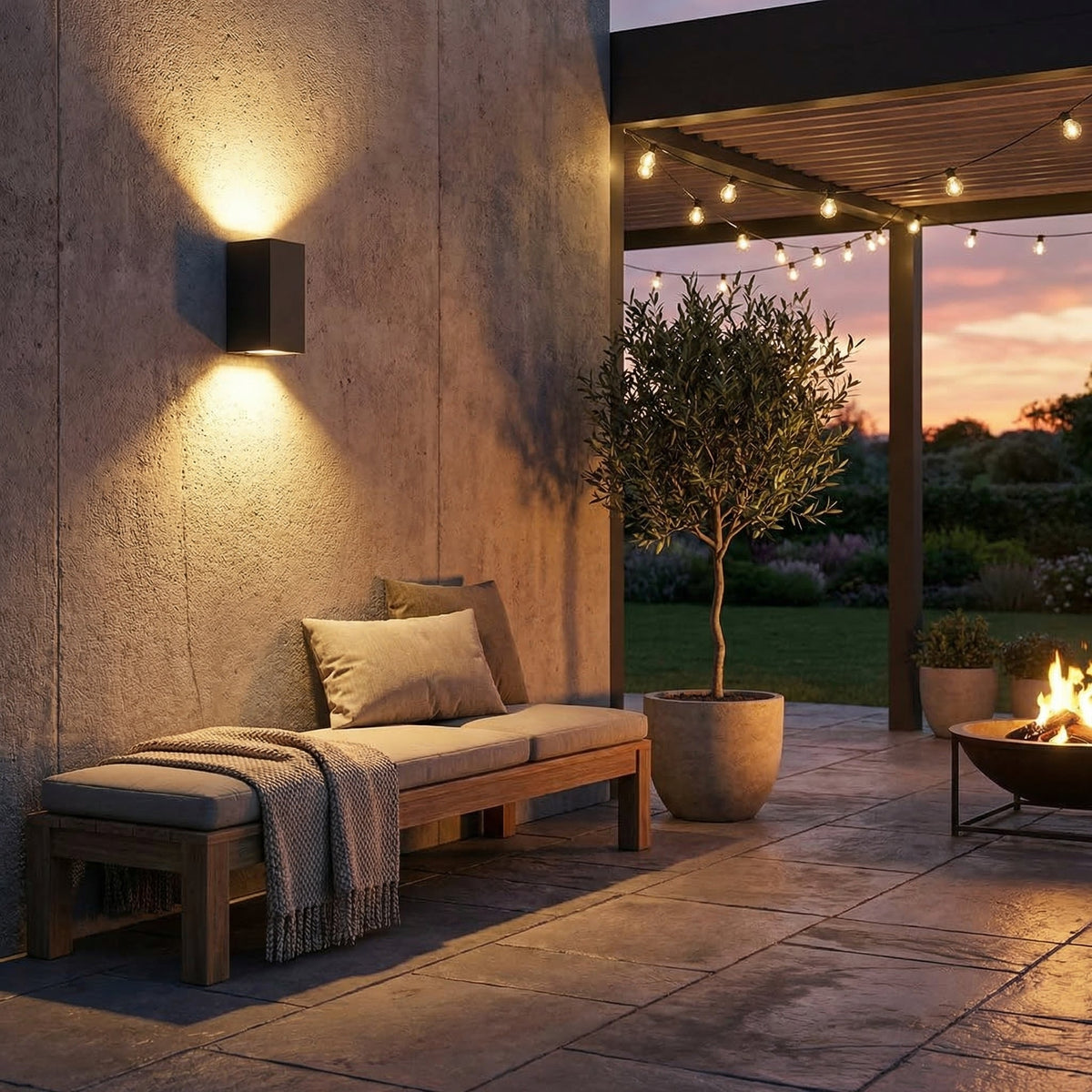 Modern Rectangular Up & Down Wall Light 1