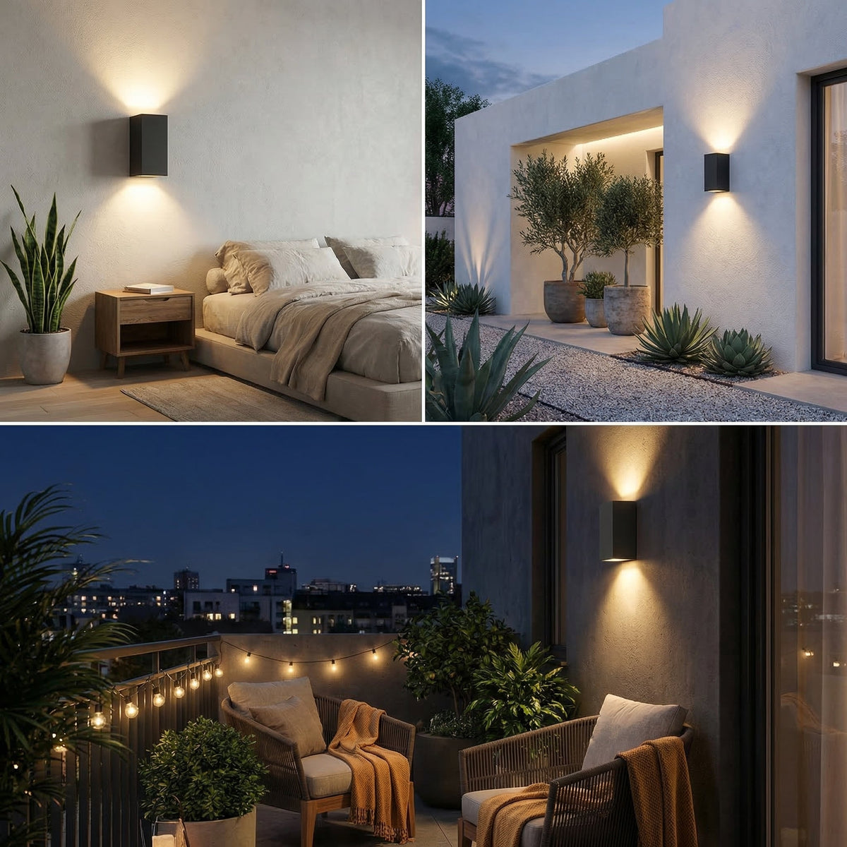 Modern Rectangular Up & Down Wall Light 2