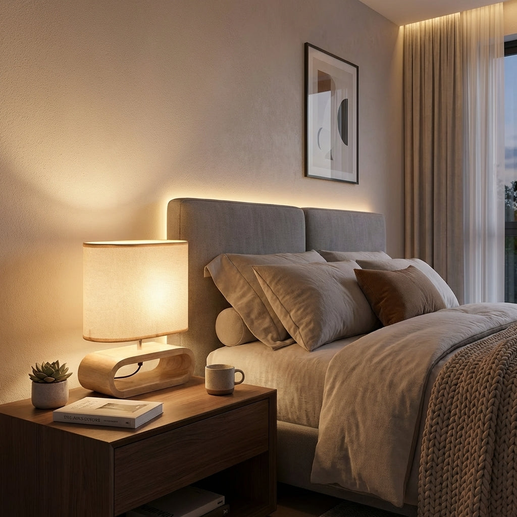 Nordic Natural Wood LED Table Lamp 1