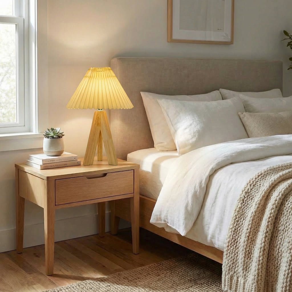 Nordic Pleated Fabric Table Lamp 1
