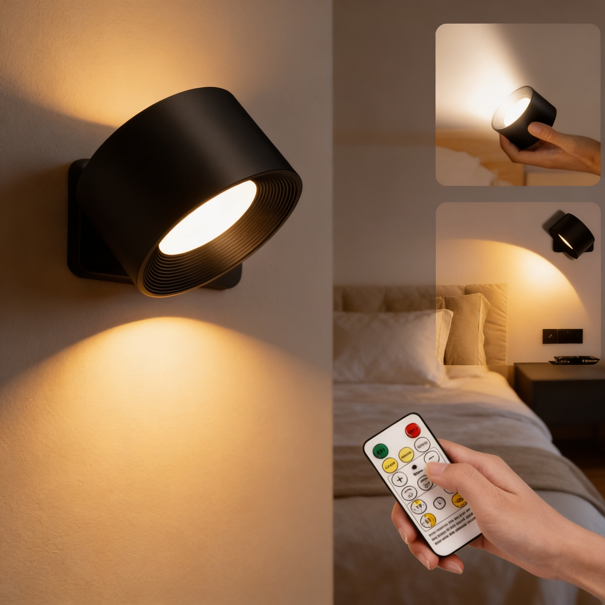 Rechargeable LED Wall Light with Remote Control 1