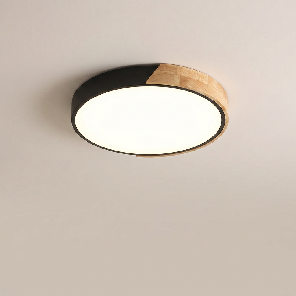 Scandinavian Wood Grain LED Ceiling Light 0