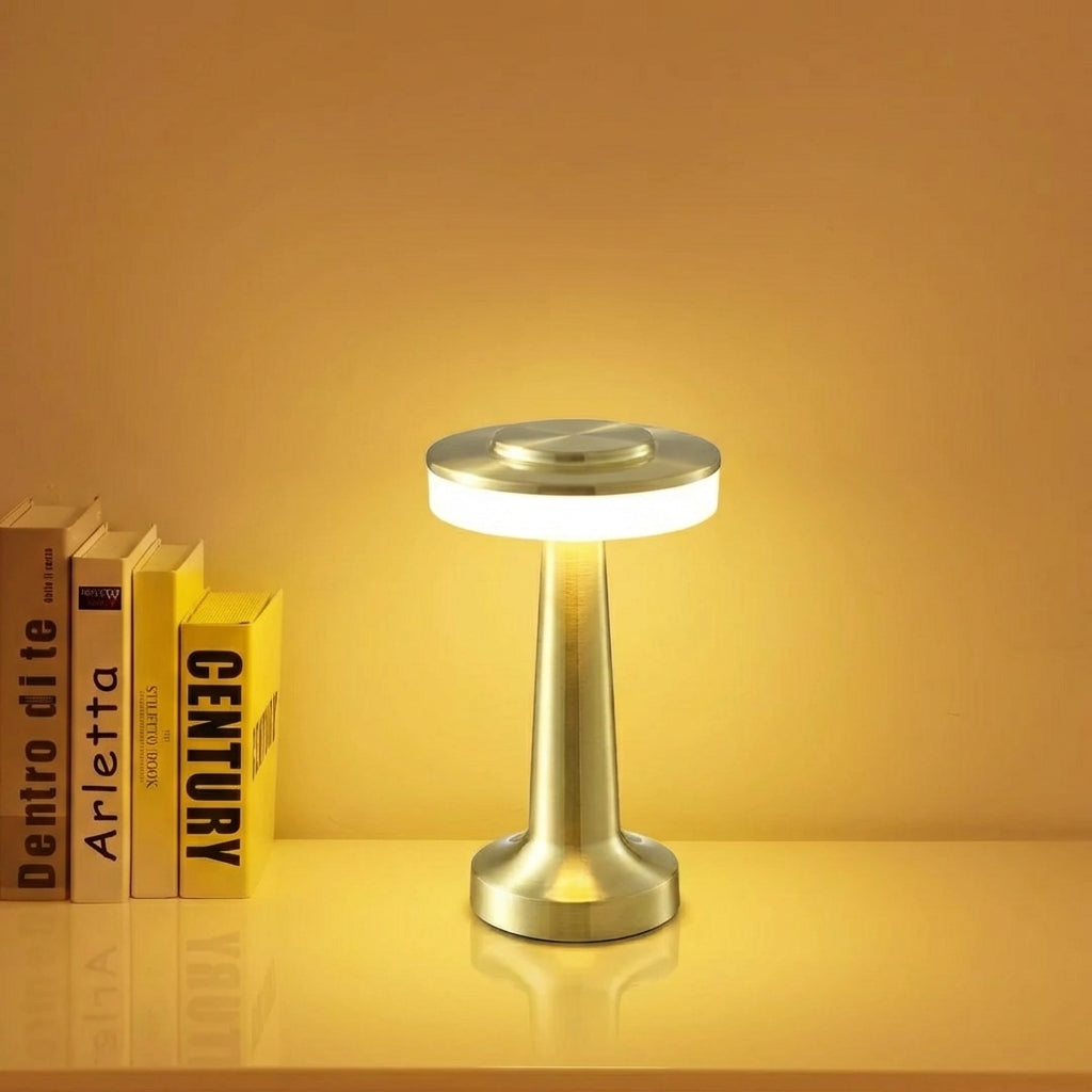 Touch-Control Rechargeable LED Table Lamp with Metal Body 3