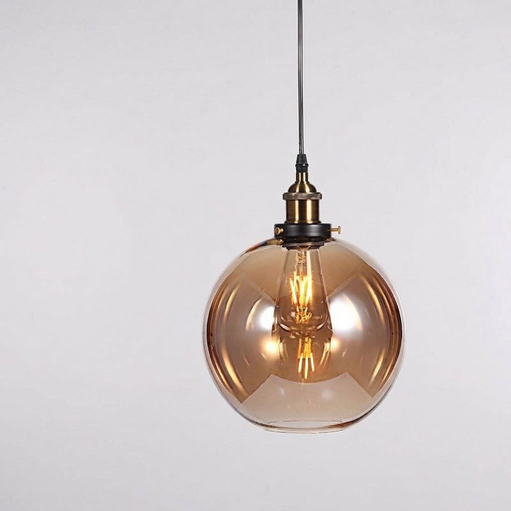 Vintage Globe Glass Pendant Light 1