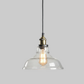 Vintage Industrial Glass Pendant Light 0